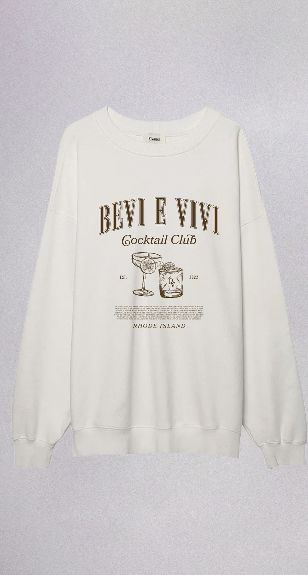 Brown Elwood Cocktail Club Crewneck
