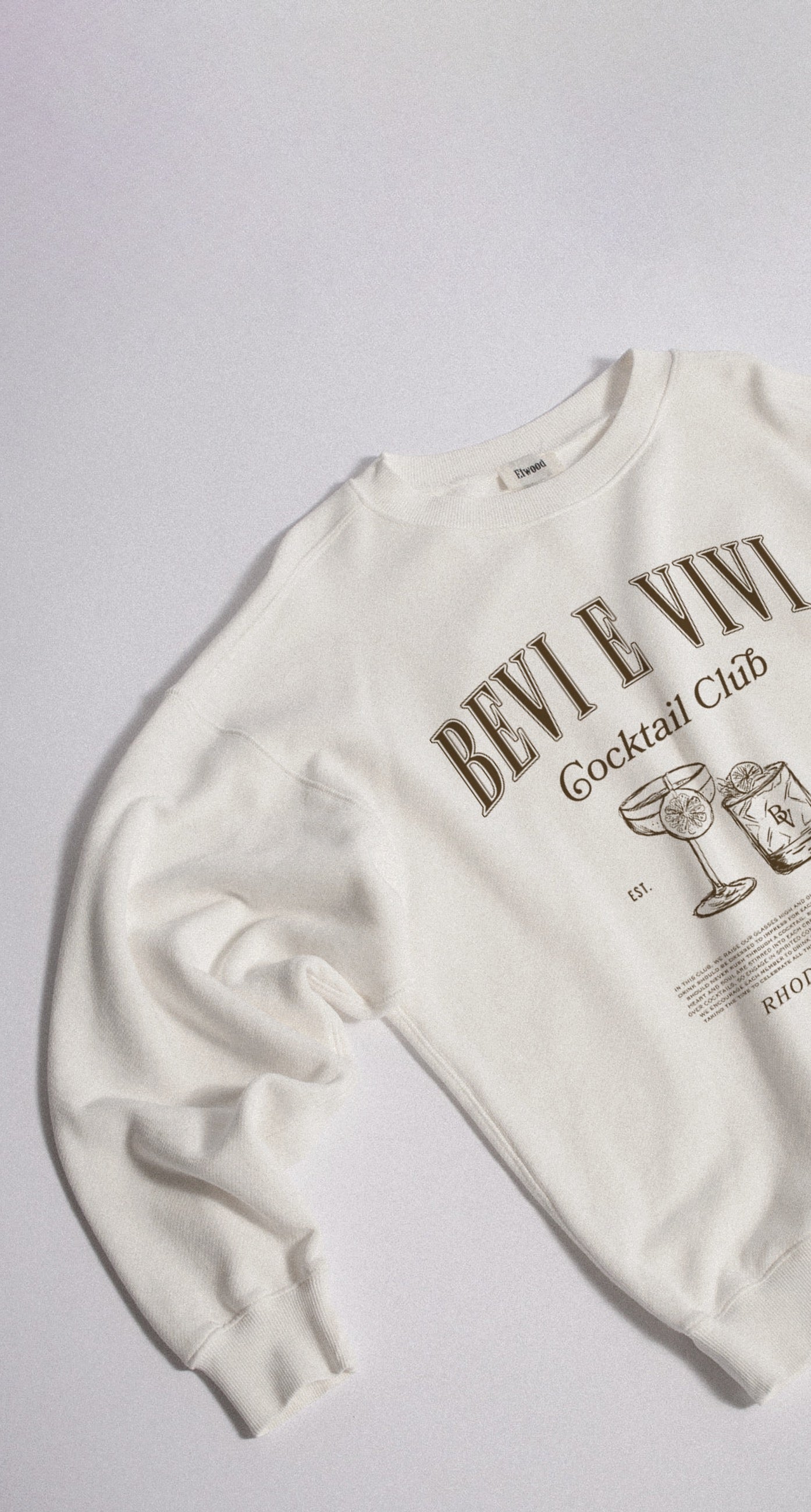 Brown Elwood Cocktail Club Crewneck